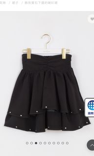  Evelyn 黑色雙層閃石半身短裙64247024277891110