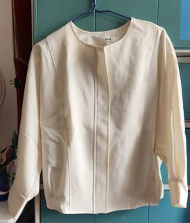 韓國米白雪紡薄外套64246532818689110