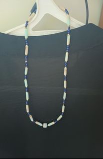 Accessories: Original Design Agate Round Tube with Lapis Lazuli Necklace/Bracelet (S251022-1)64246336713347110