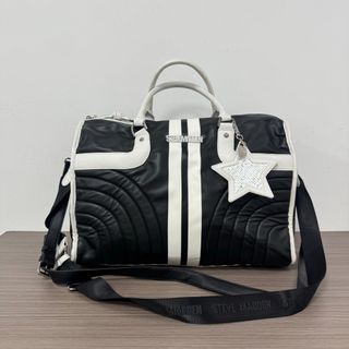 美國 STEVE MADDEN 黑白色皮革 手提 斜咩袋64246851059841110