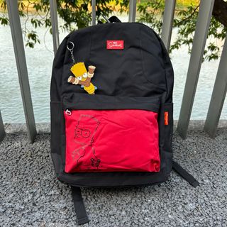 美國 THE SIMPSONS 阿森一族 黑紅色帆布 背囊64247024822146110