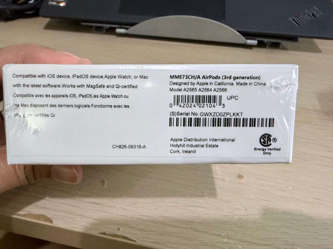 Apple AirPods (3rd generation) with MagSafe Charging Case (Category: Earphones) located in Manila. Submitted by zaristoreph (Listing ID 1399673490, Image 3). Description: - Brand new, sealed Apple AirPods (3rd generation). - Includes MagSafe Charging Case. - Model: A2565 A2566. - Compatible with iOS devices, Apple Watch, and Mac. - Comes with original packaging. - Designed by Apple in California, assembled in China. RFS: got this as freebies. not