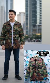 Jacket Denim US N THEM, Fesyen Pria, Pakaian , Atasan di