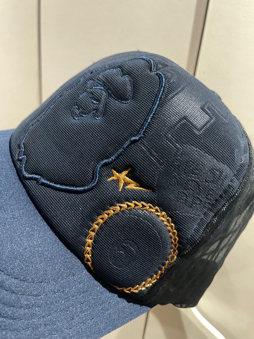 BAPE Navy Trucker Cap mesh (Category: Caps & Hats) located in Bocaue. Submitted by vintagecollector_ (Listing ID 1399800703, Image 3). Description: Bnew bape mesh cap, Very good condition Rare design.