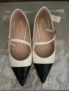 British Berry 黑白尖頭平底鞋 SS2198 Brunei Leather Flats64246532536706110