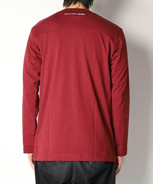 Comme des Garçons SHIRT Back Logo S/S Tee Burgundy (Category: Luxury Apparel) located in Daraga. Submitted by th3cliquejunks (Listing ID 1399686491, Image 2). Description: Comme des Garçons SHIRT Back Logo S/S Tee Burgundy Like New No flaws Size Medium - 19”W x 28.5”L 2,000 Dm to purchase .