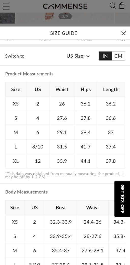 Commense Split-front Solid Midi Skirt （分類：裙）位於 Hong Kong。 由 ghedineace24 提交（商品編號 1399731190，圖片 5）。簡介： Commense midi skirt features a split-front design and a solid grey color. It has a high-waisted fit with a tailored silhouette, including front pockets. The size chart indicates various measurements for different sizes. BRAND NEW RFS. Size doesn't fit.。