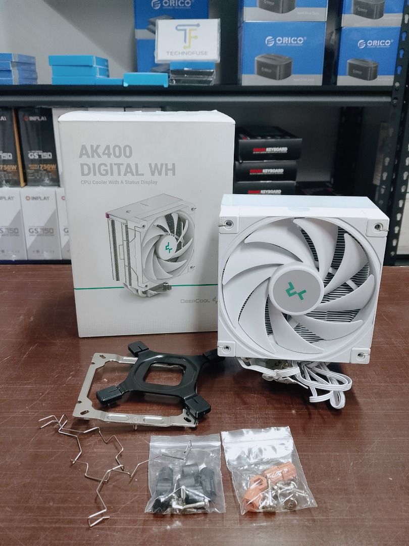 Deepcool AK400 Digital White CPU Cooler with Temperature Display (Category: Computer Parts) located in Pasig City. Submitted by technofuseofficial (Listing ID 1399706229, Image 3). Description: Deepcool AK400 Digital White CPU Cooler with Temperature Display Brand New and Original Items Store Location: 4F Unit 402, 604 Shaw Boulevard, Barangay Kapitolyo, Pasig City Same Day Delivery: - Lalamove delivery within Metro Manila - For walk-ins: Always 