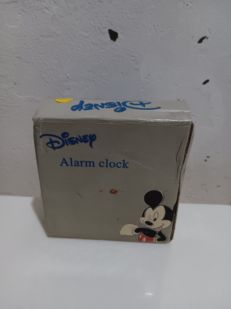 Disney Mickey Mouse Alarm Clock Vintage (Category: Clocks) located in Manila. Submitted by roshisneakerhouse (Listing ID 1399672431, Image 1). Description: - Disney Mickey Mouse alarm clock Vintage - Brand new, in original packaging - Features a yellow clock face - Adorned with classic Mickey Mouse graphics - Clear plastic casing -Courier:Lalamove/Grab Express/J&T -PM lang po.