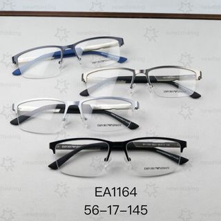 Emporio Armani阿瑪尼眼鏡架男士經典方形大臉半框眼鏡框EA116464247023989378110