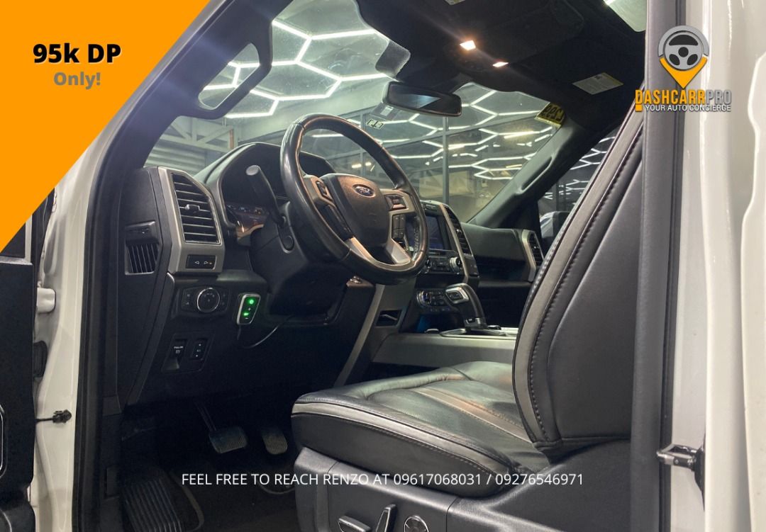 Ford F150 Raptor Platinum Auto (Category: Used Cars) located in Manila. Submitted by dashcarrpro (Listing ID 1399705313, Image 3). Description: ‼️Fullsized 4x4 Truck‼️ 2020 Ford F150 Raptor Platinum 🔸Well maintained unit 🔸Automatic transmission 🔸Star white 🔸Panoramic moonroof 🔸Gas engine 🔸Push start 🔸Heated & ventilated power seats 🔸Massage chair 🔸Leather seats 🔸Infotainment system 🔸SYNC 3 touchscreen with Apple CarPlay & Android Auto 