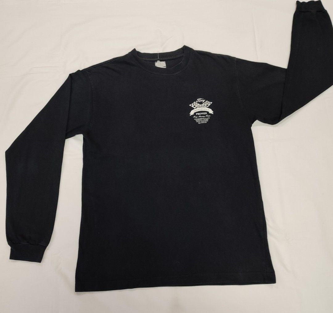 Ford Long Sleeve T-shirt (Category: Tshirts & Polo Shirts ) located in Dasmarinas. Submitted by sbtt_ (Listing ID 1399701189, Image 1). Description: - Ford long sleeve t-shirt - Features Ford logo on front - Back design: Checkered flag with "Ford Technically Proven" - Crew neck.