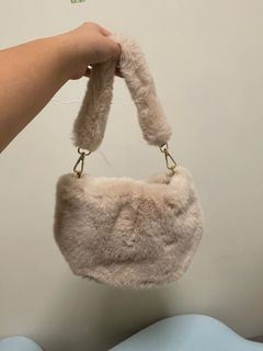 毛絨肩袋配金色五金64246850911363110