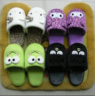 hello kitty 拖鞋 居家鞋 slippers kuromi 青蛙 大眼蛙 keroppi xo仔 卡比獸 寵物小精靈 公仔 卡通 生日禮物 實用 日用品64246532629379110