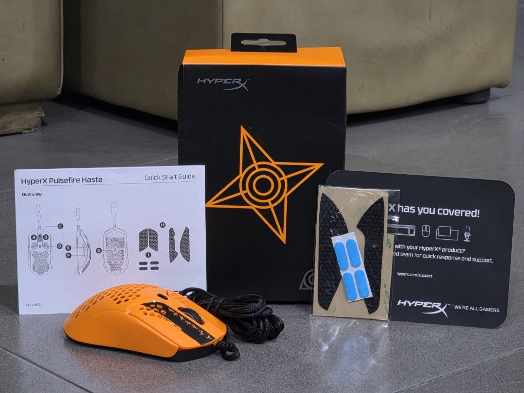 HyperX Pulsefire - Naruto Limited Edition Gaming Mouse (Category: Mouse & Mousepads) located in Davao. Submitted by spotnick15 (Listing ID 1399740629, Image 1). Description: Selling My: HyperX Pulsefire - Naruto Limited Edition Gaming Mouse "VERY RARE" • Ultra-light hex shell design • Pixart 3335 sensor • 16,000 DPI / 450 IPS / 40G • Customizable with HyperX NGENUITY Software: Compatibility: PC, PS5™, PS4™, Xbox Series X|S™, and Xbox One™. Softwa