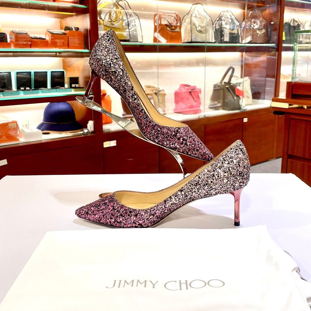 JIMMY CHOO ジミーチュウ グリッターパンプス ROMY60 サイズ38