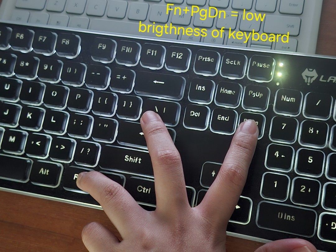 Langtu LT800 Backlit Keyboard USB (Category: Computer Keyboard) located in Antipolo. Submitted by desireekay70914 (Listing ID 1399688035, Image 3). Description: - Langtu LT800 keyboard - Backlit keys with adjustable brightness - Full-size layout with numeric keypad - Built-in stand for comfortable typing - Removable keys - Connects via micro-USB - Production date: January 2022 - Condition: Some dust - NO ISSUE (ALL KEYS ARE PERFECTLY WORKING) - S