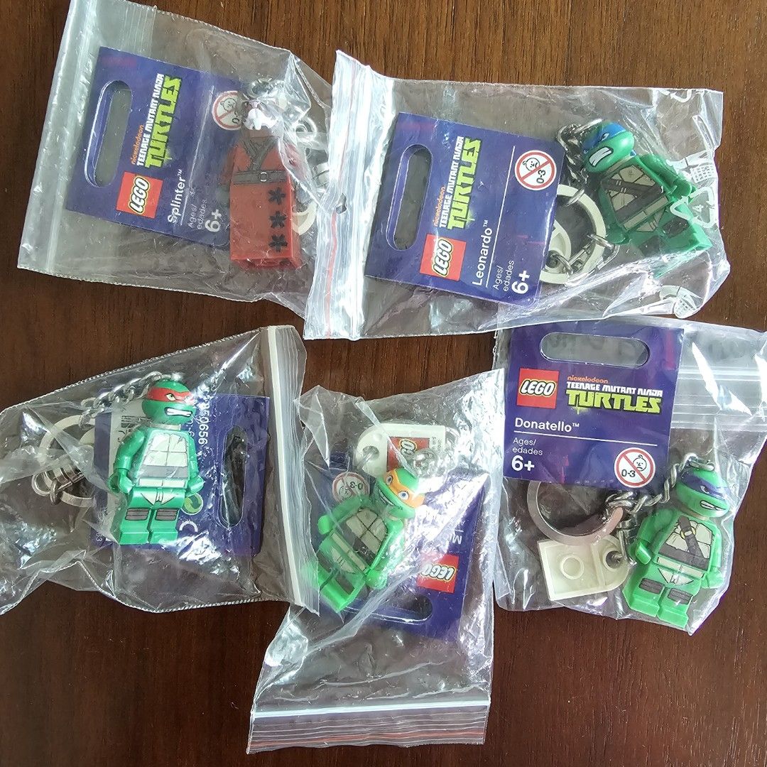 Lego Raphael Keychain LEGO TMNT Teenage Mutant Ninja Turtles Keychains - Full Set, Hobbies ...