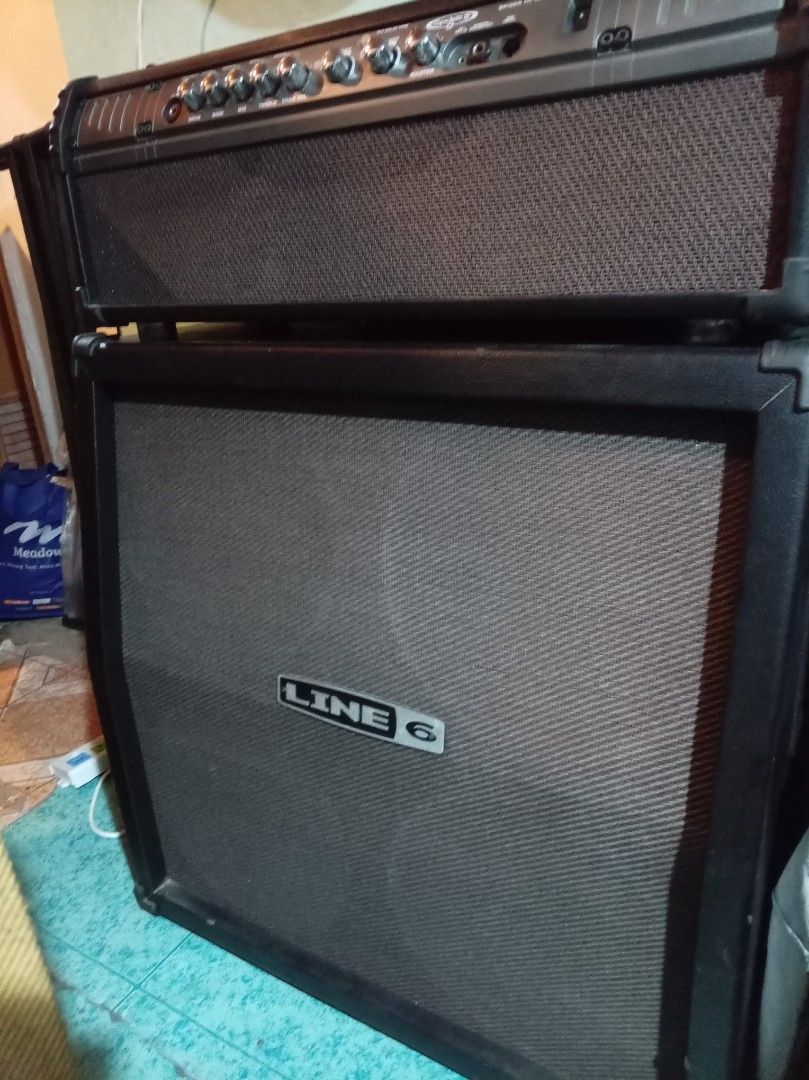 Line 6 Spider III HD75 Guitar Amplifier (Category: Musical Instruments) located in Agdangan. Submitted by hairulmusicalcolection (Listing ID 1399705799, Image 1). Description: - Line 6 Spider III HD75 guitar amplifier - Two-piece stack (head and speaker cabinet) - Effects: phaser, chorus/flange, sweep echo, tap delay - Controls: master volume, tap delay time - Headphone/record out jack - Speaker cabinet with Line 6 logo.