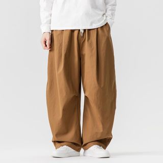 M-5XL 黑 卡其 藍 紅 綠👖 百搭男裝闊身款休閒鬆身復古工裝褲oversize闊褲工人褲九分褲64246852475265110