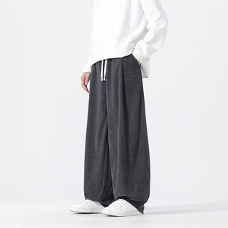 M-5XL 黑 灰 啡👖 百搭男裝闊身款休閒鬆身復古工裝褲oversize燈芯絨闊褲休閒褲64246852395779110