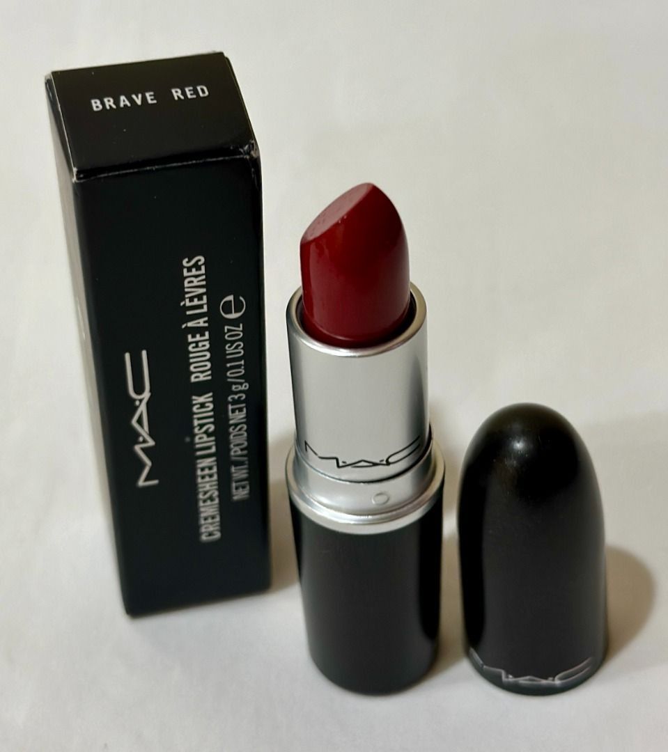 MAC COSMETICS CREMESHEEN LIPSTICK - BRAVE RED (Category: Makeup) located in San Juan City. Submitted by thesouthbeachedit (Listing ID 1399781196, Image 3). Description: 100 % Authentic from the US! 100% Brand New and Unused MAC CREMESHEEN Lipstick in BRAVE RED size .1 oz., new in box, never used or tested..
