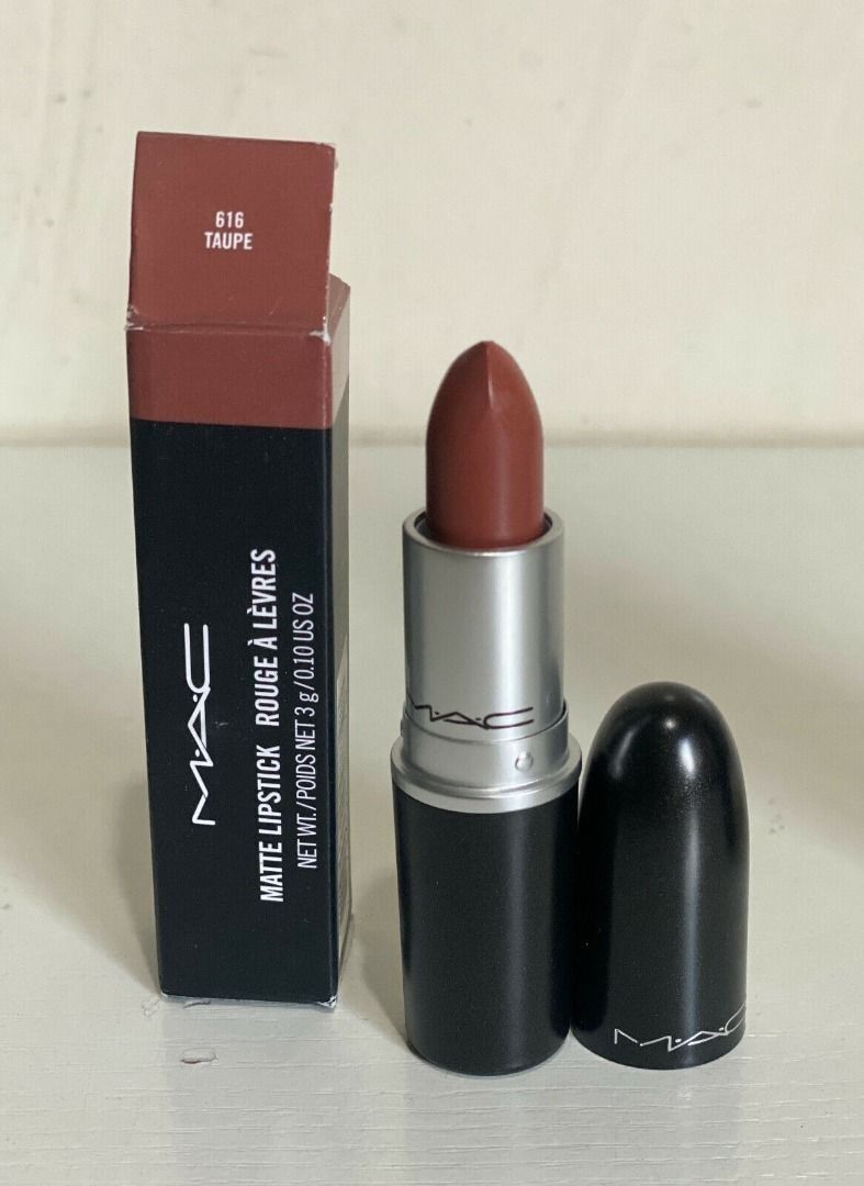 MAC COSMETICS MATTE LIPSTICK - TAUPE (Category: Makeup) located in San Juan City. Submitted by thesouthbeachedit (Listing ID 1399802603, Image 2). Description: 100 % Authentic from the US! 100% Brand New and Unused MAC MATTE Lipstick in TAUPE ( Muted reddish-taupe brown ) size .1 oz., new in box, never used or tested..