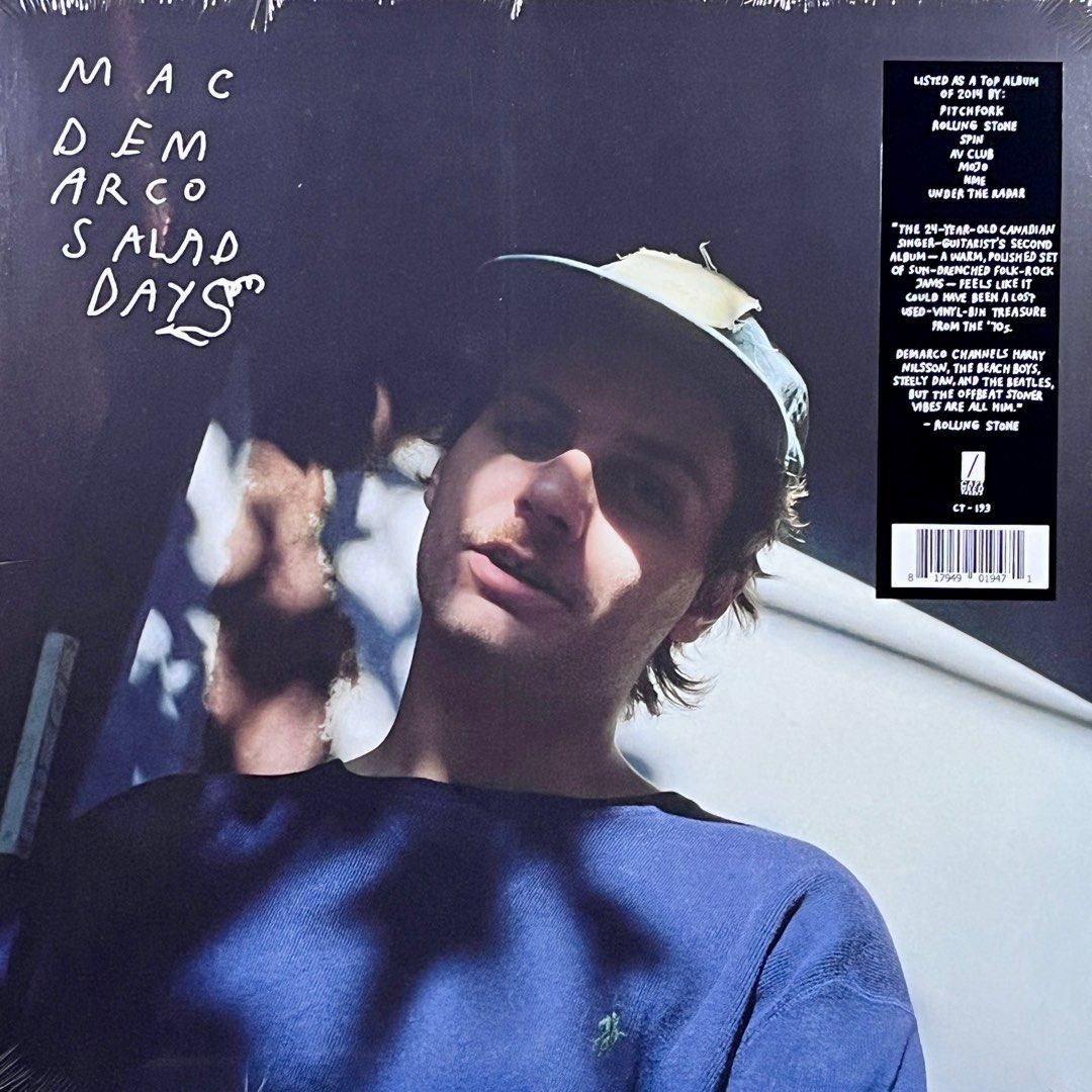 Mac de Marco - SALAD DAYS (Category: Vinyls) located in Quezon City. Submitted by sashaspinsss (Listing ID 1399662049, Image 1). Description: Mac de Marco - SALAD DAYS 2000 Brand new and sealed SALAD DAYS, is the follow up to 2012’s lauded Mac DeMarco 2 which saw the Edmonton local propelled into the limelight. Written and recorded around a relentless tour schedule (which picked up all over again as soon as the LP was done), SALAD DAYS gives the 