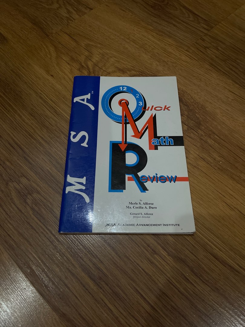 MSA Quick Math Review, Hobbies & Toys, Books & Magazines, Textbooks on ...