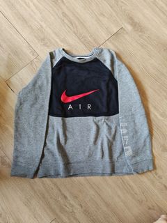 Nike Air Kids' Medium Gray Color-Block Crewneck Sweatshirt64246532216834110