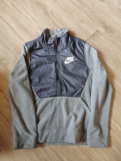 Nike 童裝L碼灰色拼接外套64246852376067110