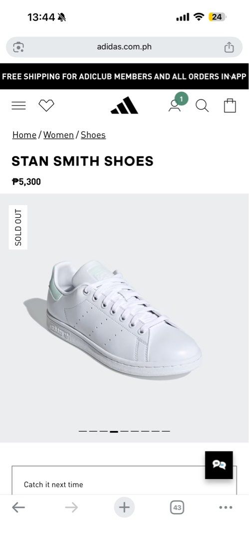 Original Adidas Stan Smith Light Blue (Category: Sneakers) located in Bulacan. Submitted by operationdeclutter96 (Listing ID 1399689139, Image 1). Description: I only used it once. I ordered it in zalora and it’s big on me. Selling low. .