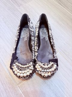 Pedro Garcia 珍珠裝飾粗花呢平底鞋64246179942145110