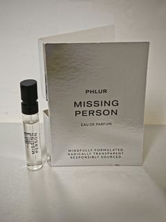 PHLUR Perfume sample 2ml EDP- ✅️ Missing Person Top: Skin Musk, Bergamot Nectar, Sheer Jasmine64246337011713110
