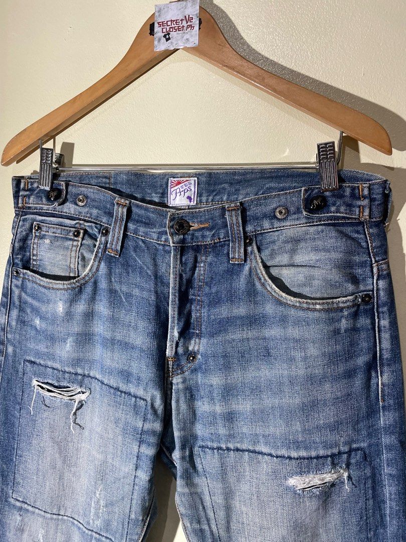PRPS DENIM BUTTONFLY PANTS TOKYO, JAPAN (Category: Jeans) located in Valenzuela. Submitted by secret_closet_ph (Listing ID 1399654680, Image 3). Description: PRPS DENIM BUTTONFLY PANTS TOKYO, JAPAN WAIST: 31-33 LENGTH: 42 INSEAM: 31 RISE: 10 THIGH: 10 KNEE: 8 LEG OPENING: 7 9/10 GOOD CONDITION 1,000 PESOS PM ME FOR MORE DETAILS HMU.