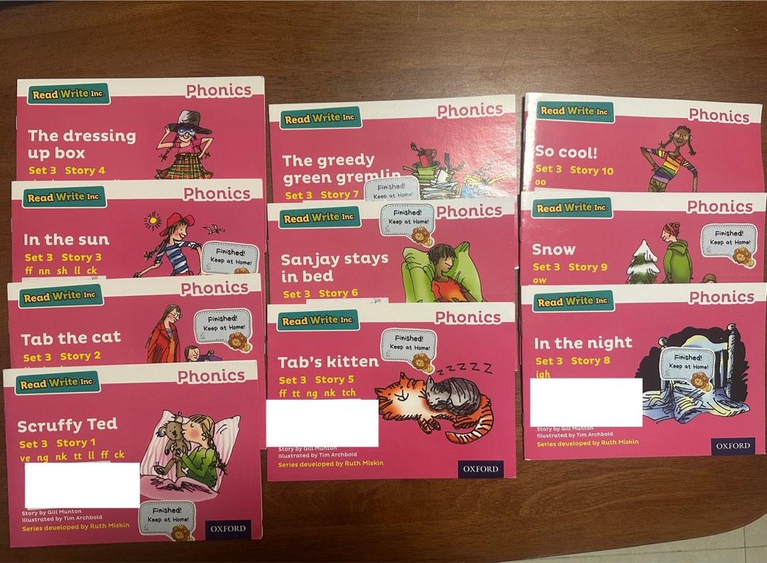 Read Write Inc. Phonics 牛津拼音 Pink Level Story 1-10, 興趣及遊戲, 書本 & 文具, 教科書 ...