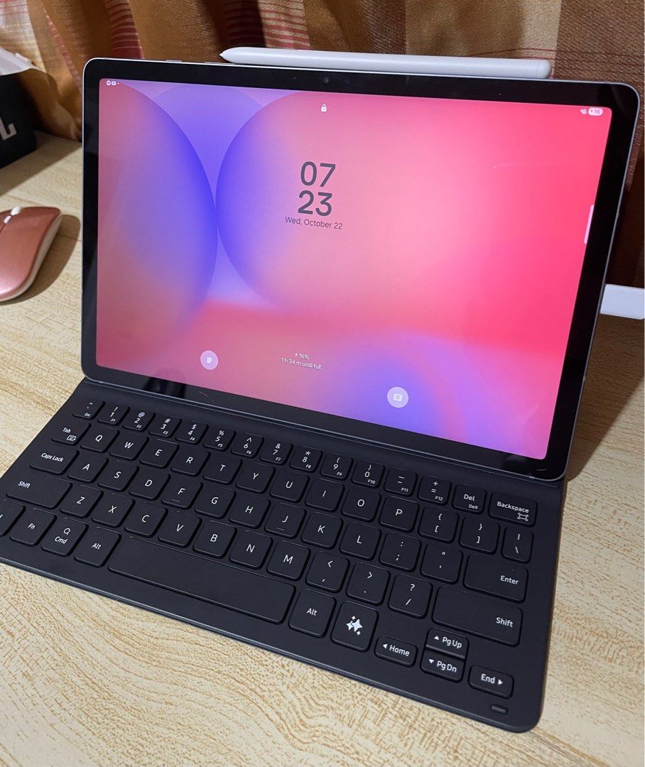 Samsung Galaxy Tab S10 Lite Tablet (Category: Android) located in Manila. Submitted by steph1781 (Listing ID 1399755710, Image 1). Description: - Samsung Galaxy Tab S10 Lite tablet (Black) - Includes keyboard and white stylus - Freebie: JBL Speaker - Comes with original box and Samsung paper bag - Screen is on, displaying time and date Bought last Oct 16, 2025 Bought for 19,900 (can show receipt) Rfs: will switch to iPad.