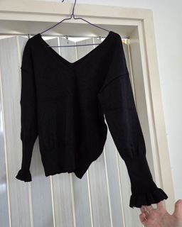 黑色v領上衣64247024250115110