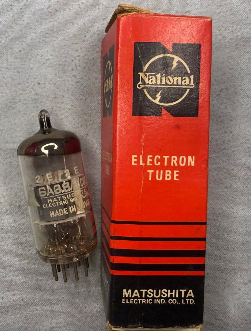 6AQ8/松下 2本 真空管 6AQ8 ECC85電子管, 0 5本セット
