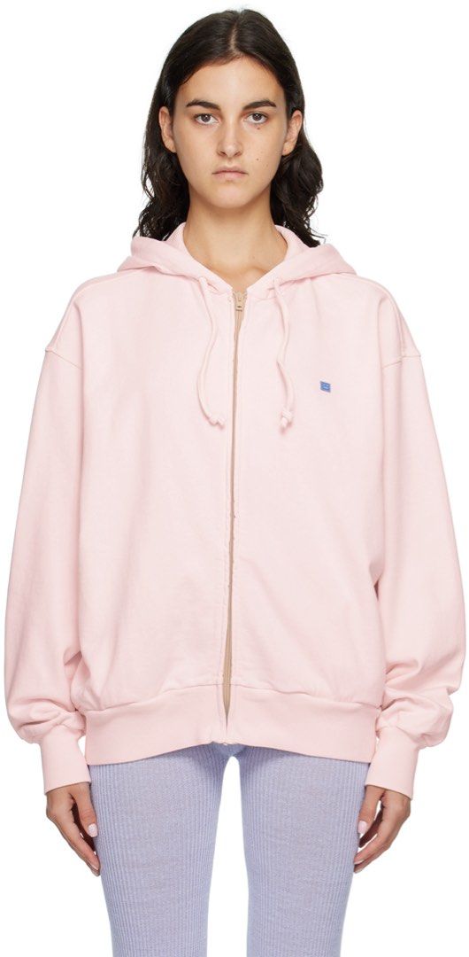 Acne Studios - Pastel Pink Patch Zip-Up - Hoodie (Category: Coats, Jackets and Outerwear) located in Dasmarinas. Submitted by F_A_Q (Listing ID 1399949145, Image 1). Description: Size : XS (Oversized) - 25.5 In. Width (Pit to pit) - 26 In. Length - 24 In. Shoulder - 24.5 In. Sleeve length - 17 In. Hem 9.5/10 Overall usage Missing main tag .