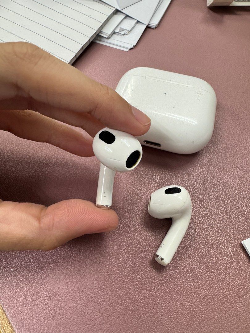 AirPods (3rd gen) (Category: Earphones) located in Davao. Submitted by periwinklebaby (Listing ID 1399849062, Image 3). Description: No issues. Still with receipt. Just need to dispose this. PM for more details ✨.