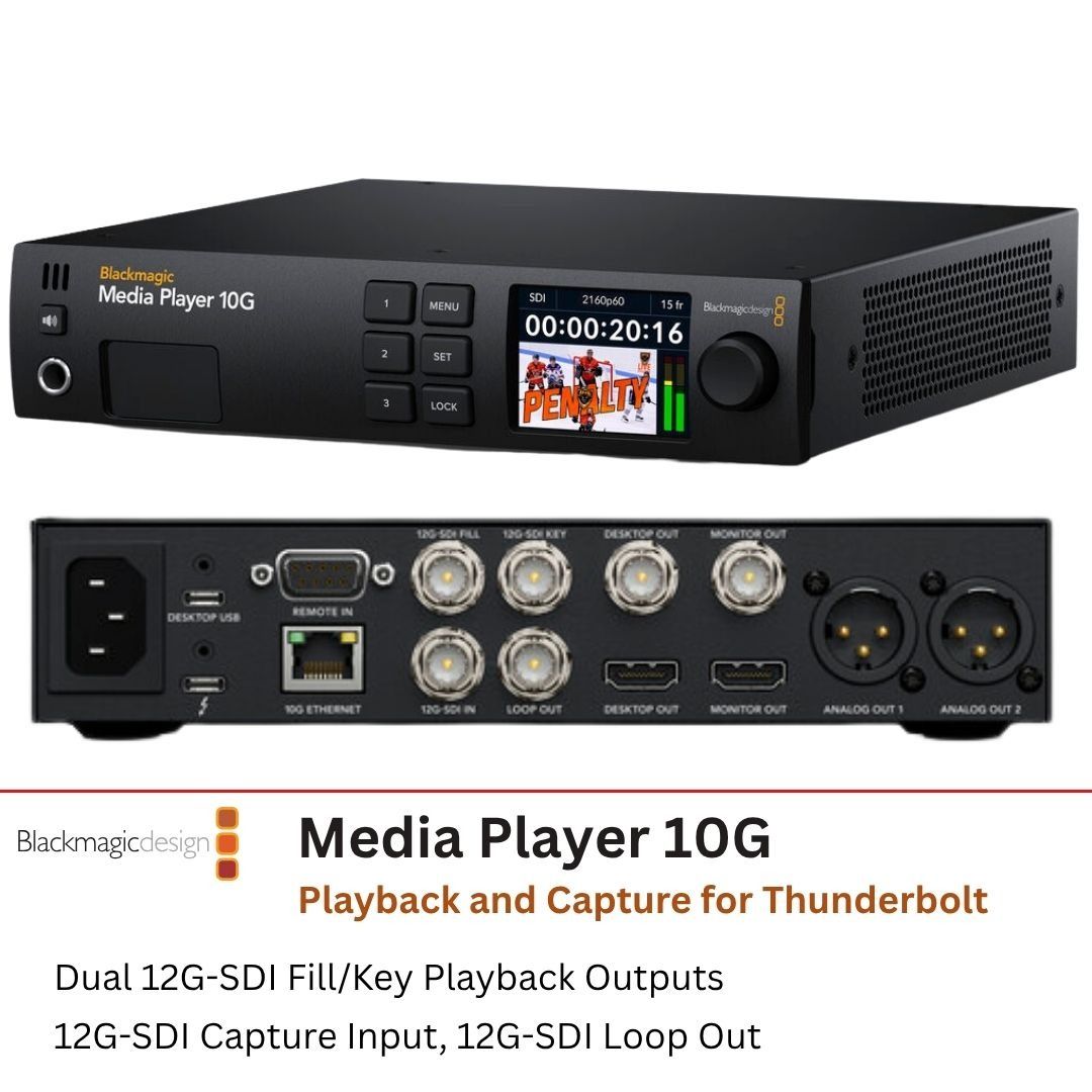 Blackmagic Design Media Player 10G | Playback & Capture via Thunderbolt ...
