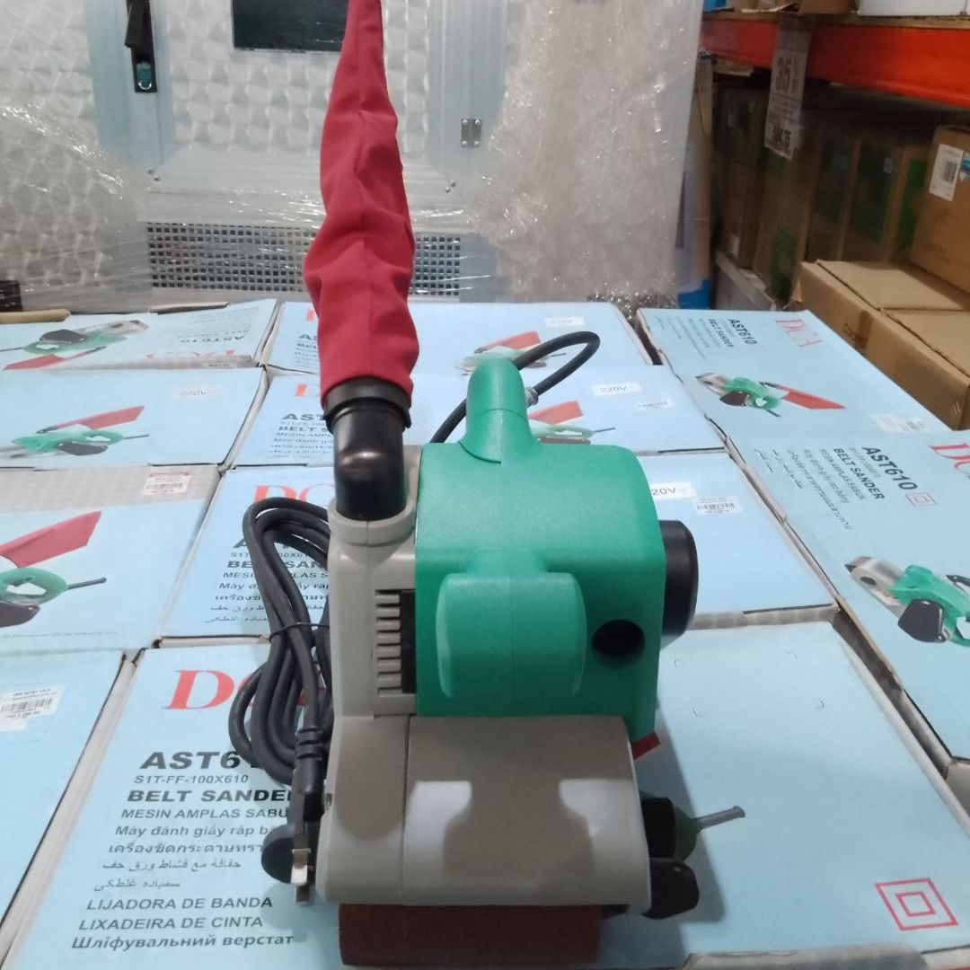 DCA Belt Sander AST610 (Category: Construction Tools & Equipment) located in Paranaque City. Submitted by ivy69425 (Listing ID 1399850694, Image 2). Description: Click the link for more info: https://hmr.ph/product/dca-belt-sander-ast-610 Features: • Powerful Motor: 1200W motor ensures high-efficient operation for demanding tasks. • Durable Design: Tank-type structured body and aluminum housing (according to some sources) for strength. • Large Sa