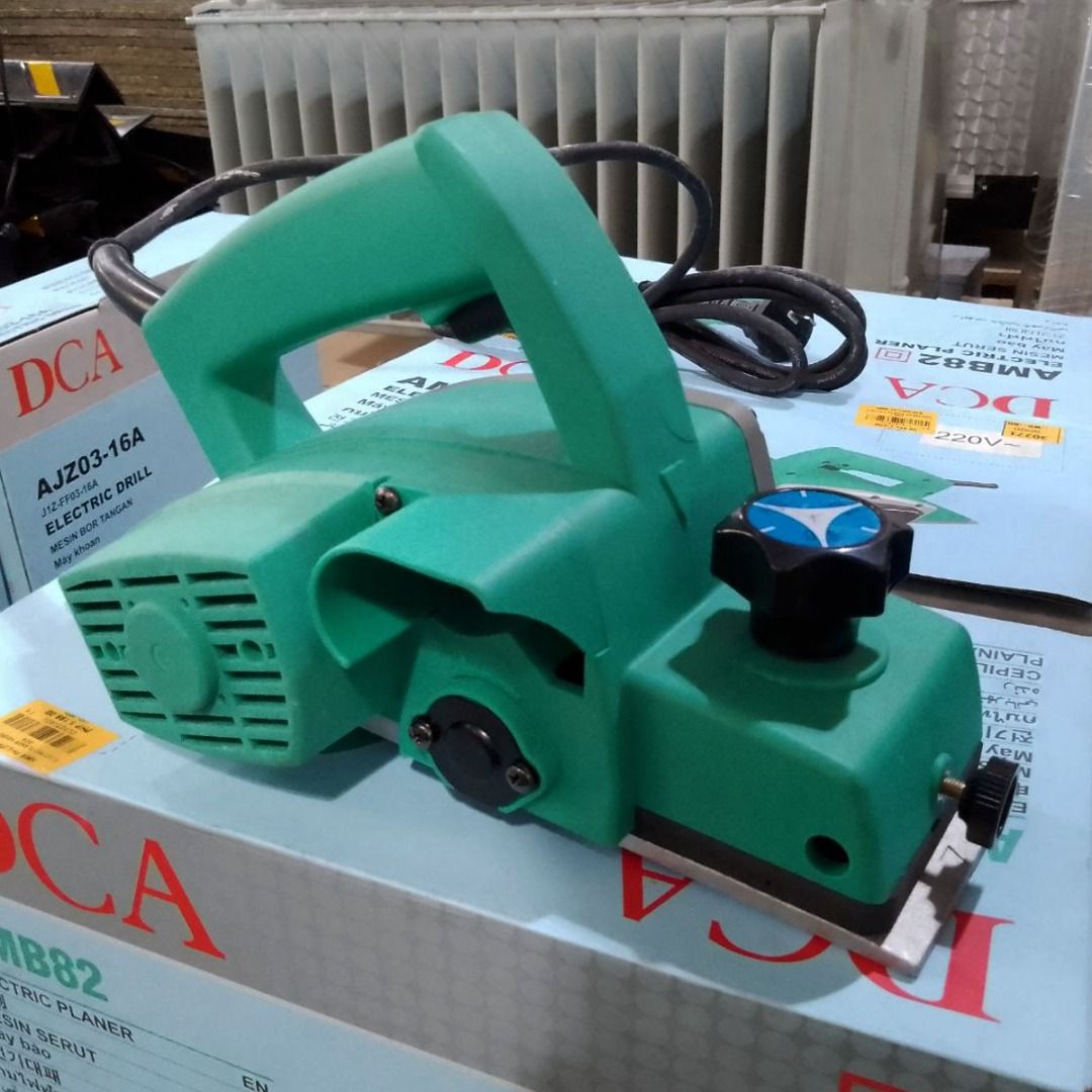 DCA Electric Planer AMB82 (Category: Construction Tools & Equipment) located in Paranaque City. Submitted by ivy69425 (Listing ID 1399851798, Image 3). Description: Click the link for more info: https://hmr.ph/product/dca-electric-planer-amb-82-jj30a Features: • Adjustable Planing Depth: Features a front rotating knob for stepless adjustment of the cutting depth, allowing for precise material removal. • High-Precision Base: Equipped with an all-m