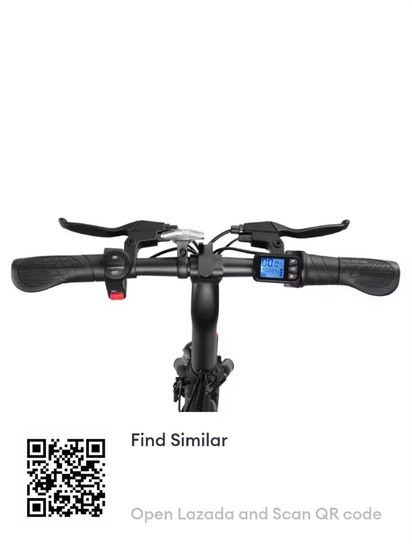 DYU D3+ Electric Folding Bike (Category: Bicycles) located in Makati City. Submitted by rcv02 (Listing ID 1399866315, Image 3). Description: DYU D3+ is a foldable electric bike with a full LCD-backlit digital dashboard. It features a full LED lighting system for brighter and safer riding. The bike has a black frame with red accents on the wheels..