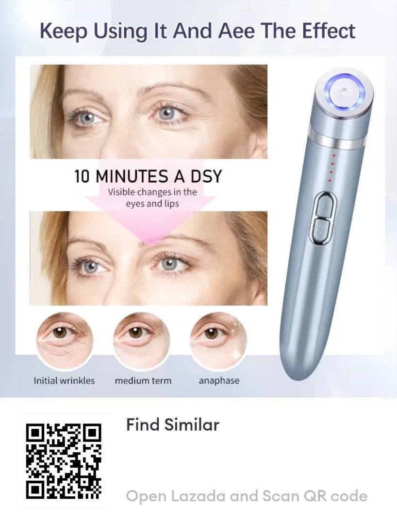 EMS Photon Therapy Eye Massager (Category: Face Care) located in Quezon City. Submitted by dawnest (Listing ID 1399850260, Image 3). Description: I just checked to see if it was working properly. I had collagen injections and was currently unable to use it. Originally bought for ₱2,400. .
