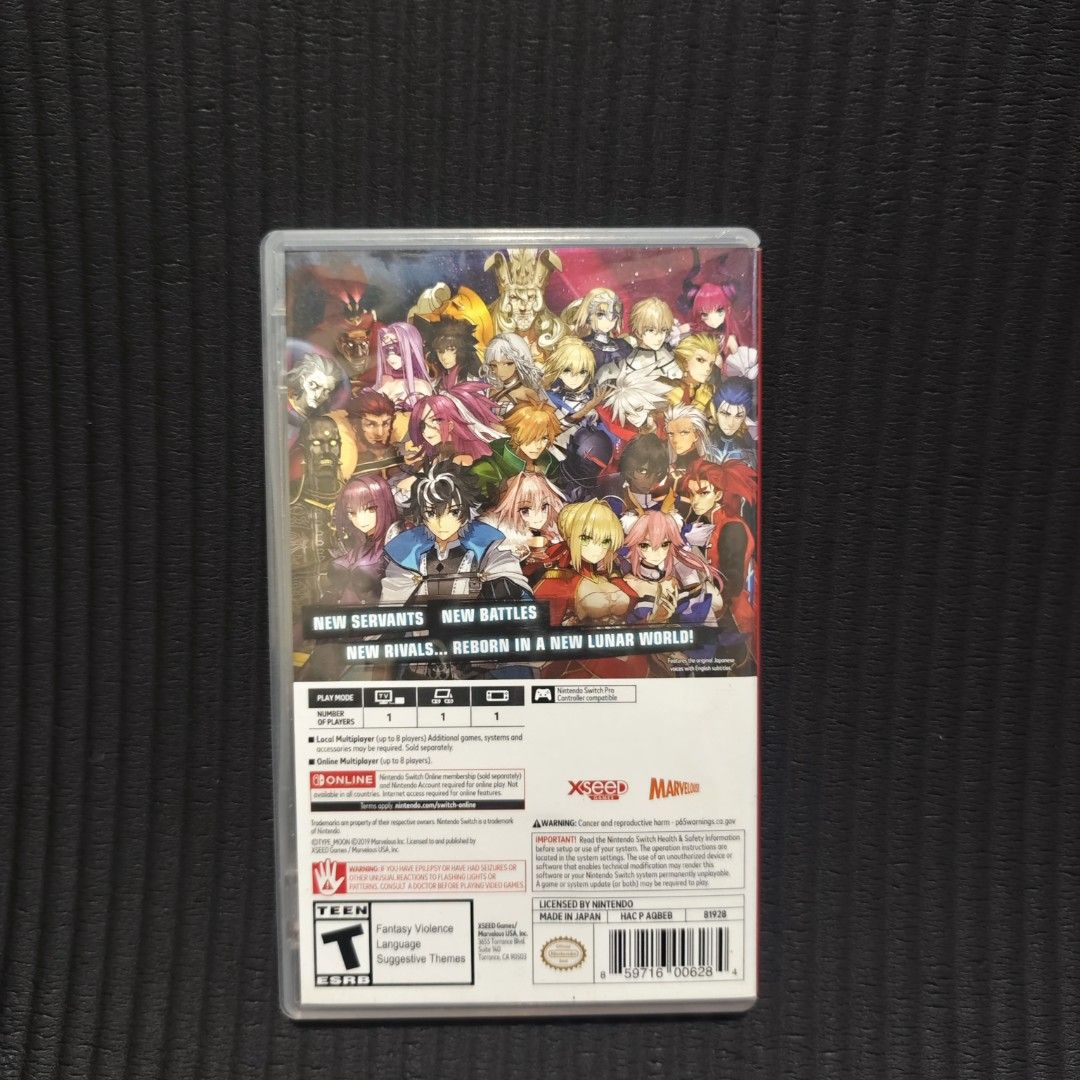 Fate Extella Link Switch Game (Category: Nintendo) located in Quezon City. Submitted by shopme_gadget30 (Listing ID 1399988094, Image 2). Description: kindly read the details first for sale fixed price good Condition tested and working With case and game card compatible to Nintendo switch usa region Shoopppppeee —,✅ can check out pm for the linnnkkk (If shoopppee check out, price is higher because of shooppppeee deduction qc area meet up: sm nort