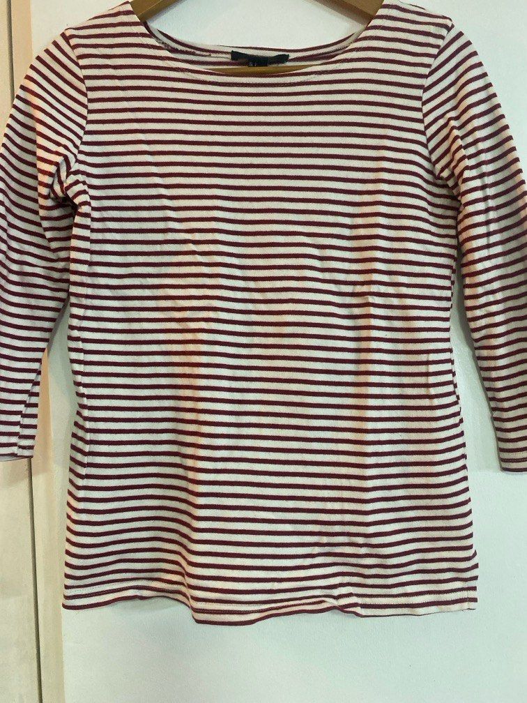 Forever 21 Red stripes top (Category: Blouses) located in Taguig. Submitted by declutterwithriz (Listing ID 1399946428, Image 1). Description: True color on the last photo..