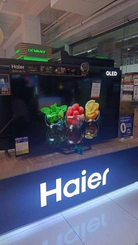HAIER LED GOOGLE TV (Category: TV) located in Manila. Submitted by may572156 (Listing ID 1399967524, Image 1). Description: Haier uhd TVs H50s800ux Srp 37,490 Cash 22,500 H43s80eux Srp 28,995 Cash 17,800 H32l85fx Srp 15,590 Cash 10,000 H65k85fux Srp 44,990 Cash 29,000 H55k85fux Srp 30,990 Cash 19,600 H50s80eux Srp 34,995 Cash 21,000 H40k85efx Srp 19,990 Cash 12,500 H55s80eux Srp 38,995 Cash 22,800 H70k85eux Srp 48,995 Cash 31,900 H65s800ux Srp 54