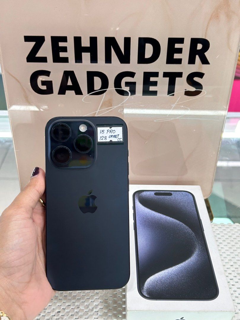 iPhone 15 PRO 128GB SMARTLOCKED (NTC APPROVED) (Category: iPhone 15 Series) located in San Juan City. Submitted by desireebayal96 (Listing ID 1399895878, Image 1). Description: iPhone 15 PRO (BLUE TITANIUM) * 128GB * SMARTLOCKED * NTC APPROVED * 87% BH (ORIGINAL NOT BOOSTED CAN CHECK 3UTOOLS) * 98% SMOOTH * NO ISSUE * NO HISTORY OF REPAIR * NO ICLOUD ISSUE * NOT REFURBISHED * FACE ID & TRUETONE WORKING * WITH TYPE-C CORD * WITH BOX SAME SERIAL OP